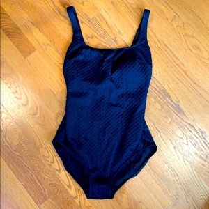 Gottex black one piece with geometric texture